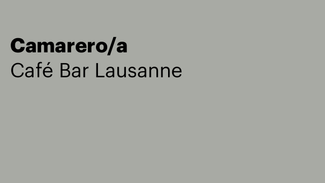 Camarero/a