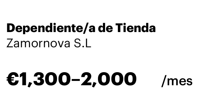 Dependiente/a de Tienda