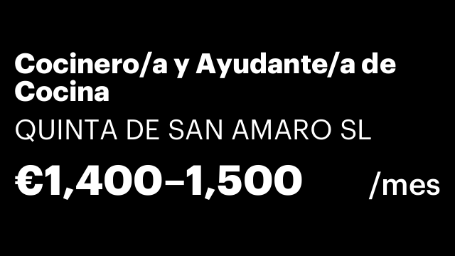Cocinero/a y Ayudante/a de Cocina