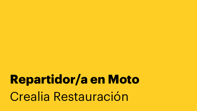Repartidor/a en Moto