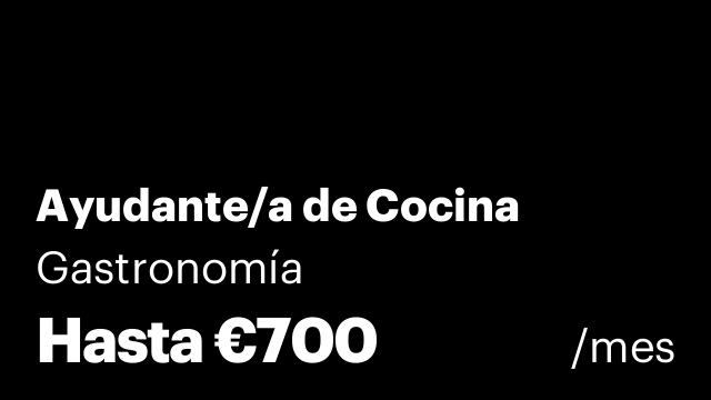 Ayudante/a de Cocina