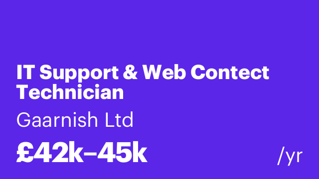 IT Support & Web Contect Technician
