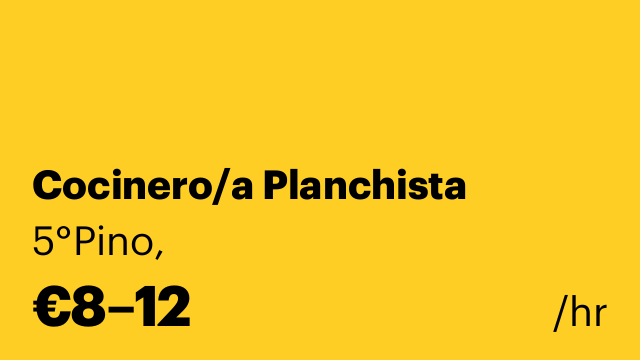 Cocinero/a Planchista
