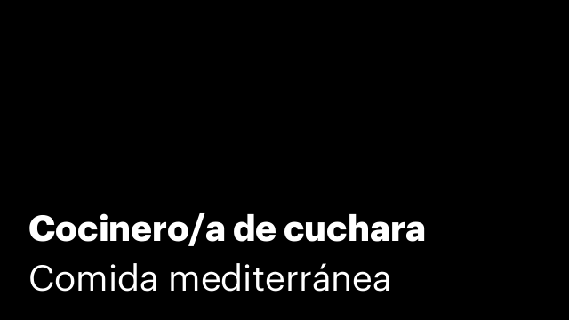 Cocinero/a de cuchara