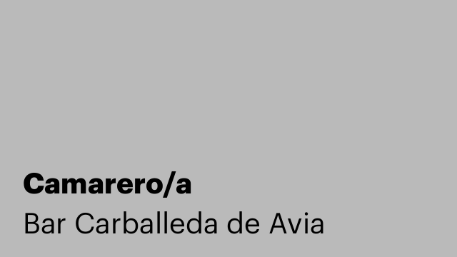 Camarero/a