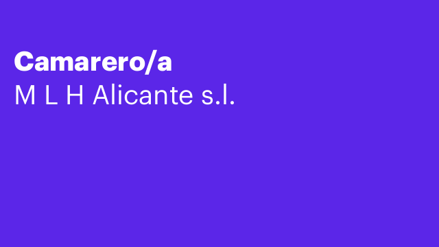 Camarero/a