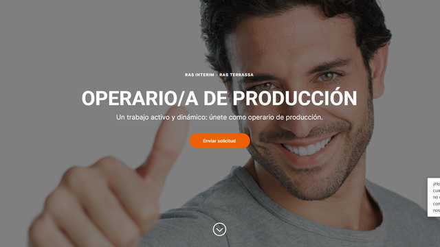 OPERARIO/A PRODUCCIÓN TURNO DE TARDE