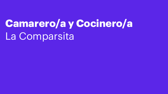 Camarero/a y Cocinero/a