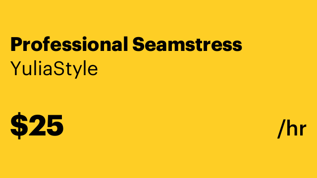 Professional Seamstress