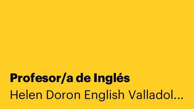 Profesor/a de Inglés