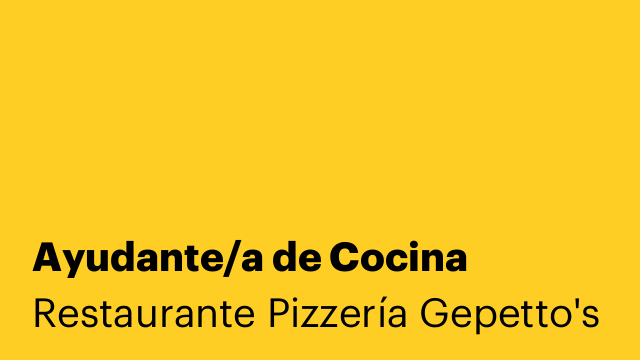 Ayudante/a de Cocina