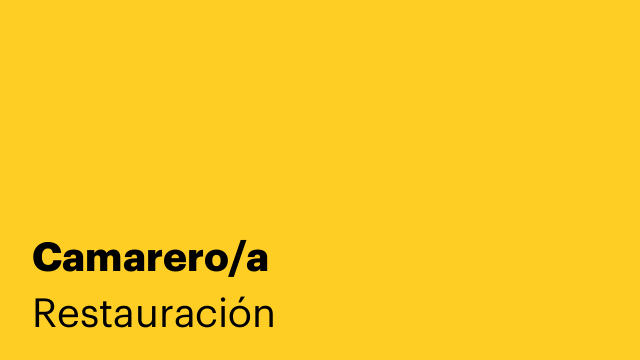 Camarero/a