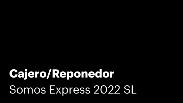 Cajero/Reponedor