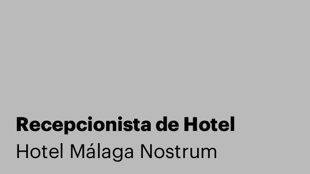Recepcionista de Hotel