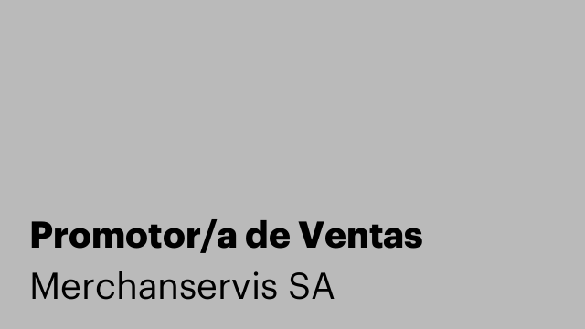 Promotor/a de Ventas