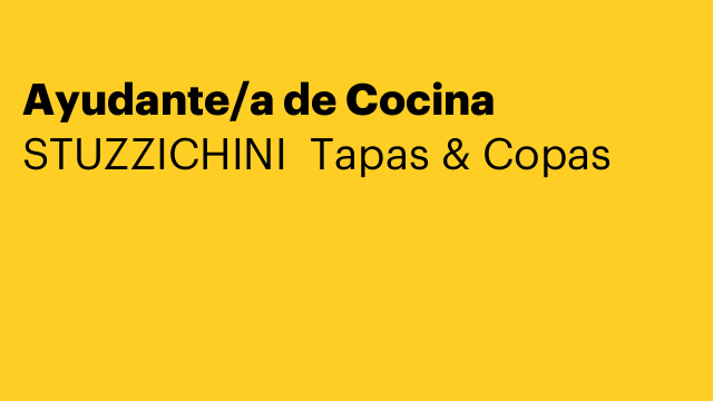 Ayudante/a de Cocina