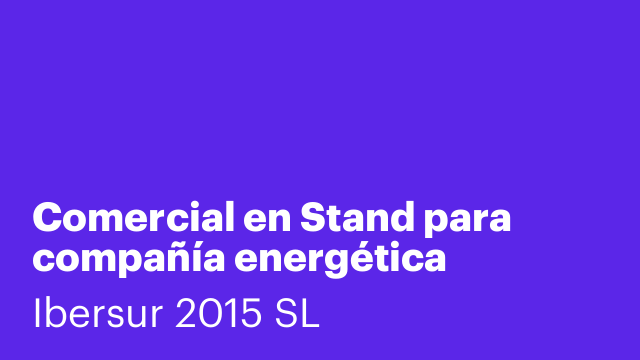 Comercial en Stand para compañía energética