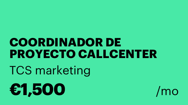 COORDINADOR DE PROYECTO CALLCENTER