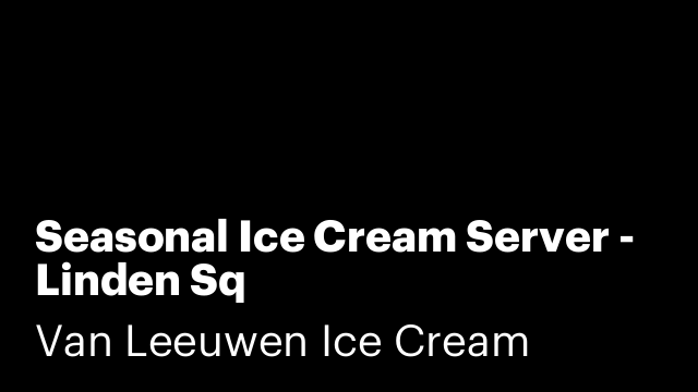 Seasonal Ice Cream Server - Linden Sq