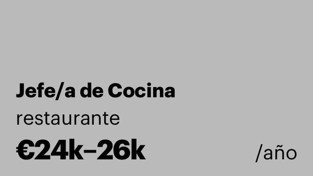 Jefe/a de Cocina