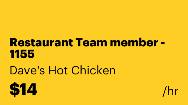 Restaurant Team member - 1155