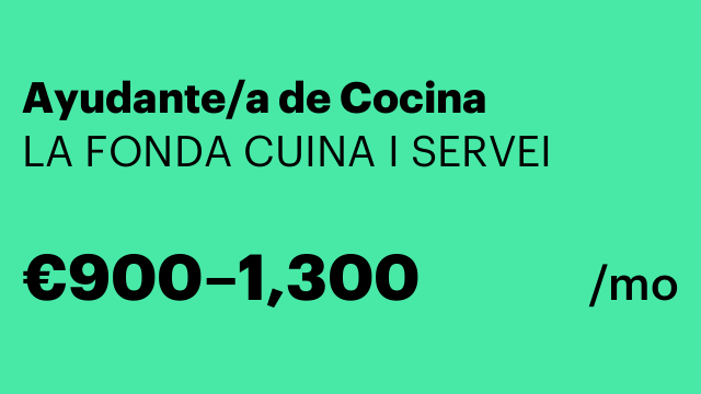 Ayudante/a de Cocina