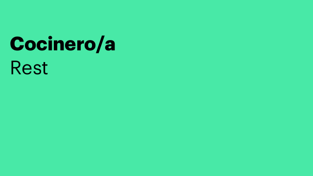 Cocinero/a