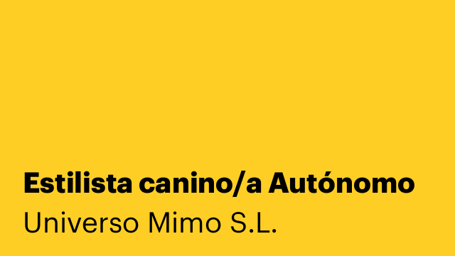Estilista canino/a Autónomo