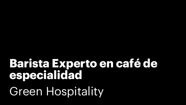 Barista Experto en café de especialidad