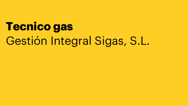 Tecnico gas