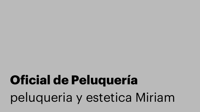 Oficial de Peluquería