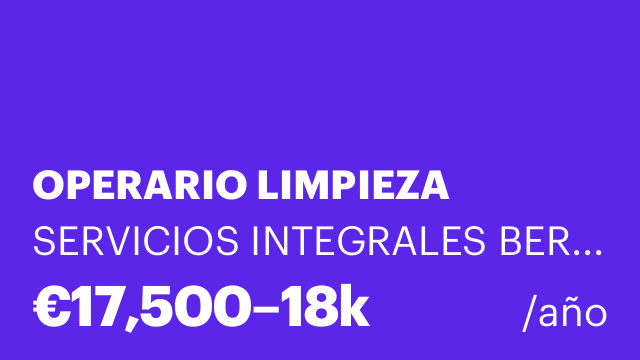 OPERARIO LIMPIEZA