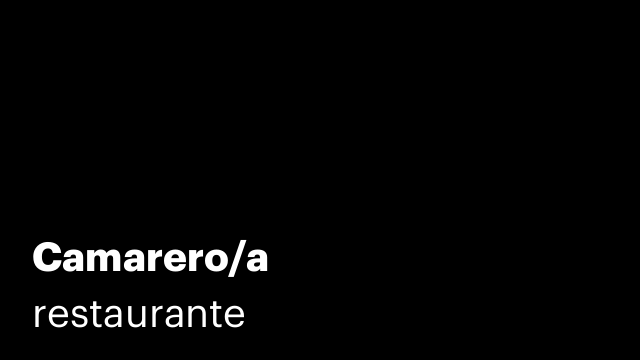 Camarero/a