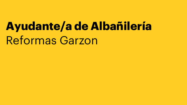 Ayudante/a de Albañilería