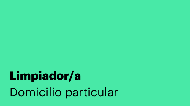 Limpiador/a