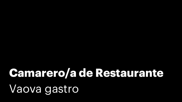 Camarero/a de Restaurante