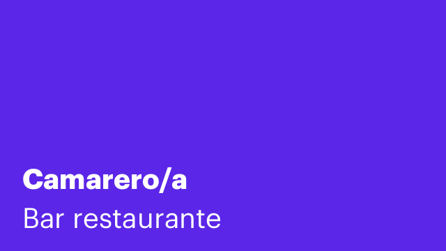 Camarero/a