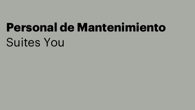 Personal de Mantenimiento