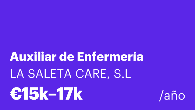 Auxiliar de Enfermería