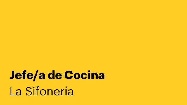 Jefe/a de Cocina