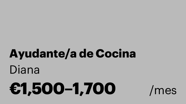Ayudante/a de Cocina