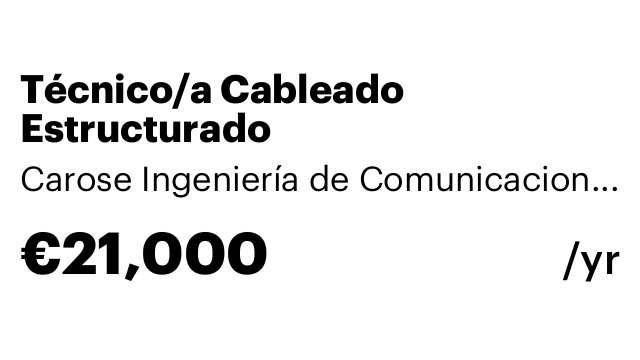 Técnico/a Cableado Estructurado