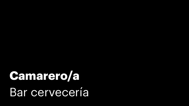 Camarero/a