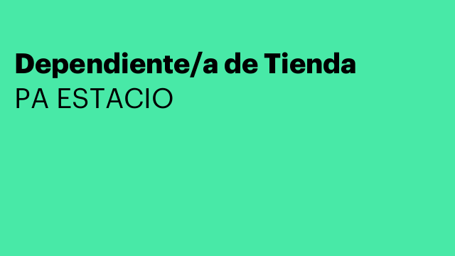 Dependiente/a de Tienda
