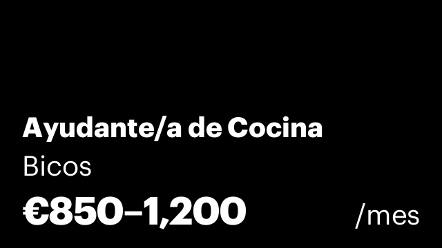 Ayudante/a de Cocina