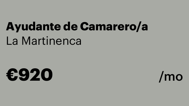 Ayudante de Camarero/a