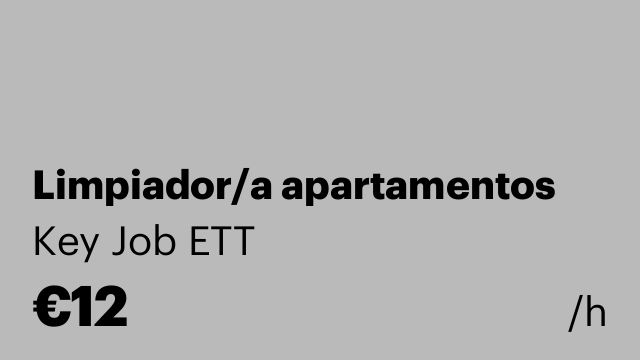 Limpiador/a apartamentos