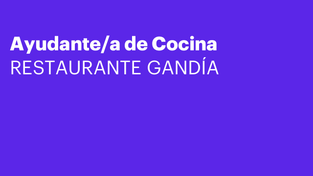 Ayudante/a de Cocina