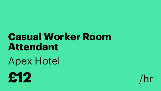 Casual Worker Room Attendant