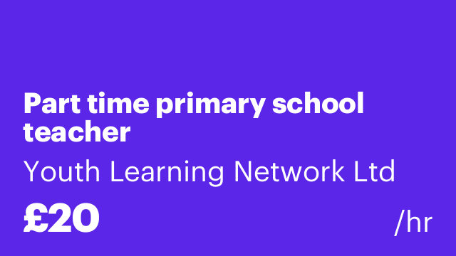 Part time primary school teacher